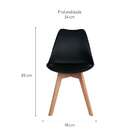 Cadeira De Jantar Saarinen Wood Preta