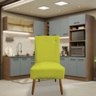 Cadeira De Jantar Sevilha Pés Palito Suede Amarelo - D'classe