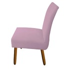 Cadeira De Jantar Sevilha Pés Palito Suede Rosa Bebê - D'clas