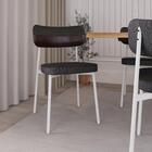 Cadeira De Jantar Tecido Sintetico Alloa Est. Branca