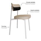 Cadeira De Jantar Tecido Sintetico Alloa Est. Branca