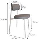 Cadeira De Jantar Tecido Sintetico Alloa Est. Branca