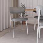 Cadeira De Jantar Tecido Sintetico Alloa Est. Branca