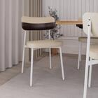 Cadeira De Jantar Tecido Sintetico Alloa Est. Branca