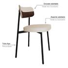 Cadeira De Jantar Tecido Sintetico Alloa Est. Preta