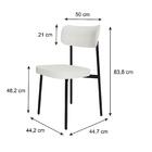 Cadeira De Jantar Tecido Sintetico Alloa Est. Preta