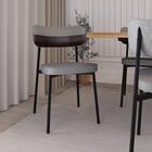 Cadeira De Jantar Tecido Sintetico Alloa Est. Preta