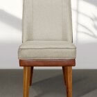 Cadeira De Jantar Virgínia Composê E Courissimo Bege/nozes