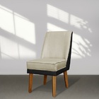 Cadeira De Jantar Virgínia Composê Linho Bege E Courissimo Pr