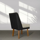 Cadeira De Jantar Virgínia Composê Linho Bege E Courissimo Pr