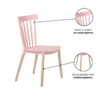 Cadeira De Jantar Windsor Rosa