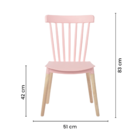 Cadeira De Jantar Windsor Rosa