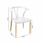 Cadeira De Jantar Wishbone Yescasa Branco