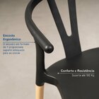 Cadeira De Jantar Wishbone Yescasa Preto