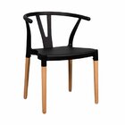 Cadeira De Jantar Wishbone Yescasa Preto