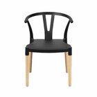 Cadeira De Jantar Wishbone Yescasa Preto
