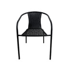 Cadeira de Jardim Aço Pintado 72x52,5cm com Braço Cinza Escuro Interlagos Plicosa