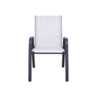 Cadeira De Jardim Alma Em Aço Na Cor Cinza Com Assento Textil