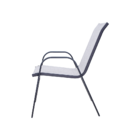 Cadeira De Jardim Alma Em Aço Na Cor Cinza Com Assento Textil