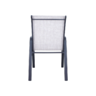 Cadeira De Jardim Alma Em Aço Na Cor Cinza Com Assento Textil