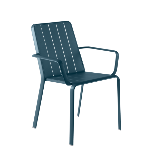 Cadeira de Jardim em Alumínio 85x61cm Azul Agata Idaho Naterial