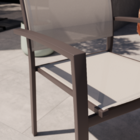 Cadeira de Jardim em Alumínio 87x56,5cm com Braço Marrom Lyra Beta Naterial