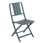 Cadeira de Jardim em Alumínio Dobrável 87x44cm Azul Agata Idaho Naterial