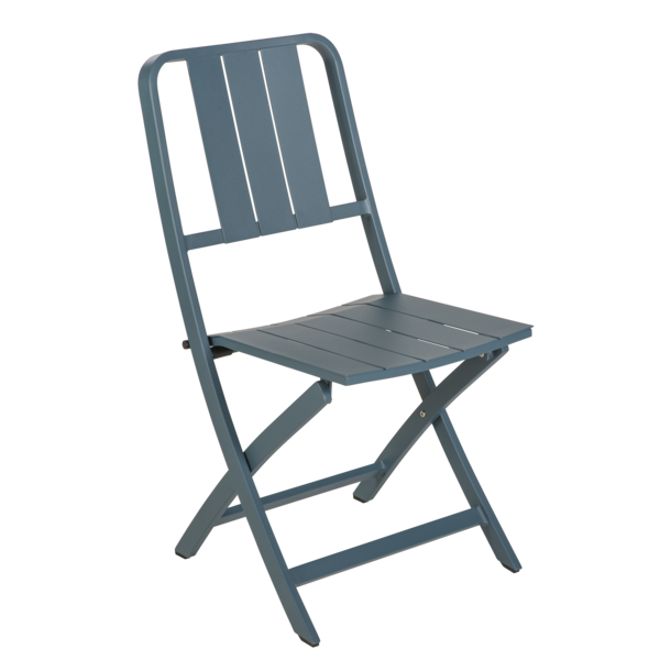 Cadeira de Jardim em Alumínio Dobrável 87x44cm Azul Agata Idaho Naterial