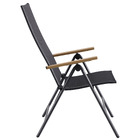 Cadeira de Jardim em Alumnio Dobrvel e Reclinvel 110x67cm Cinza Escuro Oris Naterial
