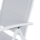 Cadeira de Jardim em Alumínio e Reclinável Multiposições 106x62cm com Braço Branco Orion Naterial