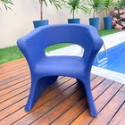 Cadeira De Jardim Copacabana Polietileno Azul