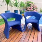 Cadeira De Jardim Copacabana Polietileno Azul