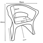 Cadeira De Jardim Copacabana Polietileno Azul