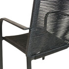 Cadeira De Jardim Em Alumínio Parati Corda Preto Aluminium De