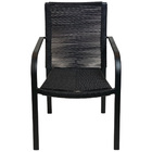 Cadeira De Jardim Em Alumínio Parati Corda Preto Aluminium De