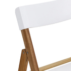 Cadeira de Jardim em Madeira Dobrável e Reclinável 78,7x42,5cm Branco Potenza Naterial