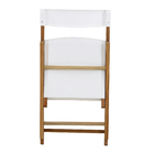 Cadeira de Jardim em Madeira Dobrável e Reclinável 78,7x42,5cm Branco Potenza Naterial