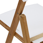 Cadeira de Jardim em Madeira Dobrável e Reclinável 78,7x42,5cm Branco Potenza Naterial