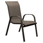 Cadeira de Jardim Marrom em Alumínio e Textilene - THCT