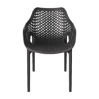 Cadeira de Jardim em Plástico 78x54cm com Braço Preto Colmeia Forte Plástico