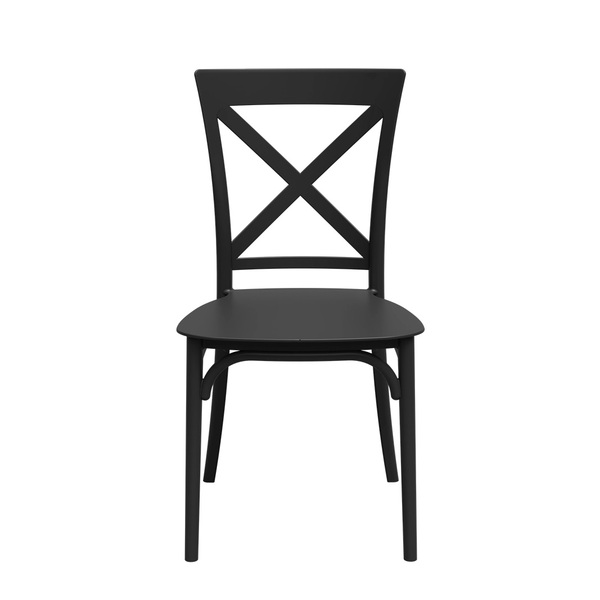 Cadeira de Jardim em Plástico 87x45cm Preto Robust Forte Plástico