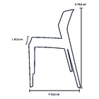Cadeira de Jardim Plástico 79,8x47cm Verde Alecrim Oui I'm In Home