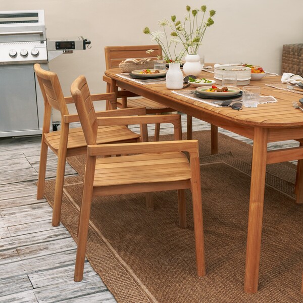 Cadeira para Jardim de Madeira Aurora Marrom 87x58x61cm Naterial