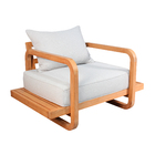 Poltrona Equateur Madeira 83x83cm Bege Naterial