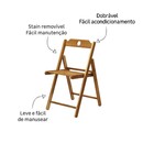 Cadeira de madeira dobravel FSC Tropicalia 52x7x42,1x77 cm Naterial
