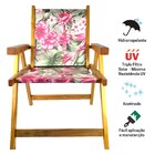 Cadeira De Madeira Dobrável Para Jardim Varanda Área Externa