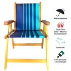 Cadeira De Madeira Dobrável Para Lazer Jardim Praia Piscina C