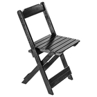 Cadeira De Madeira Dobrável Preta Maplan