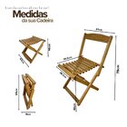 Cadeira De Madeira Dobrável Rústica Com Cabos De Aço - Vereda