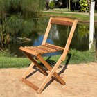 Cadeira De Madeira Dobrável Rústica Com Cabos De Aço - Vereda